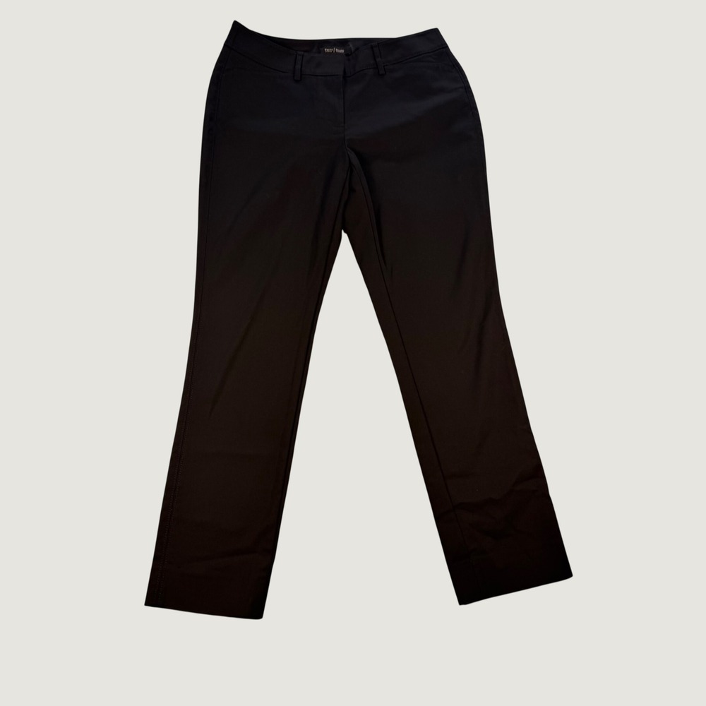 White House Black Market Pants Women 6R Black Perfect Form Slim Leg Dress Slacks